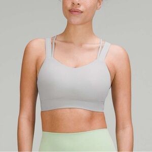NWT Lululemon Like a Cloud Longline Bra D/DD in Seal Grey